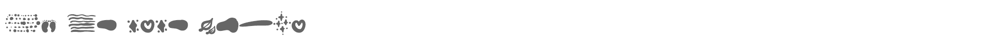 Sample characters Oh My Baby Font
